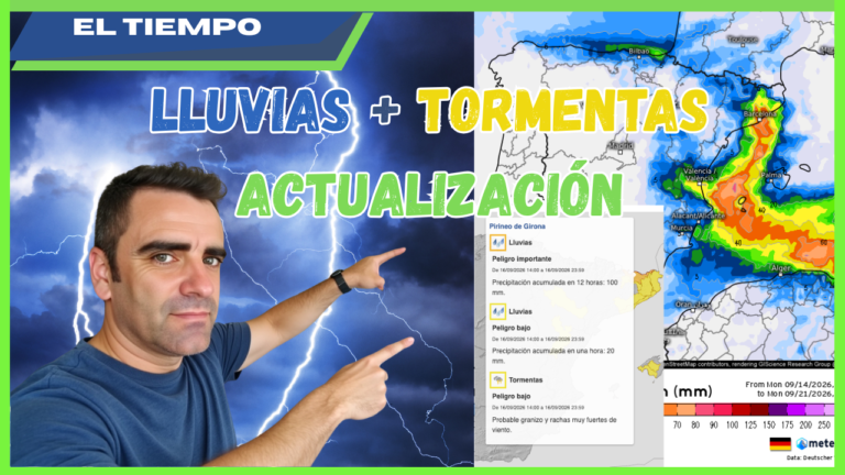 &Uacute;LTIMA HORA sobre la vaguada y las lluvias y tormentas en ciernes: Avisos de nivel NARANJA 🟠​⚠️​