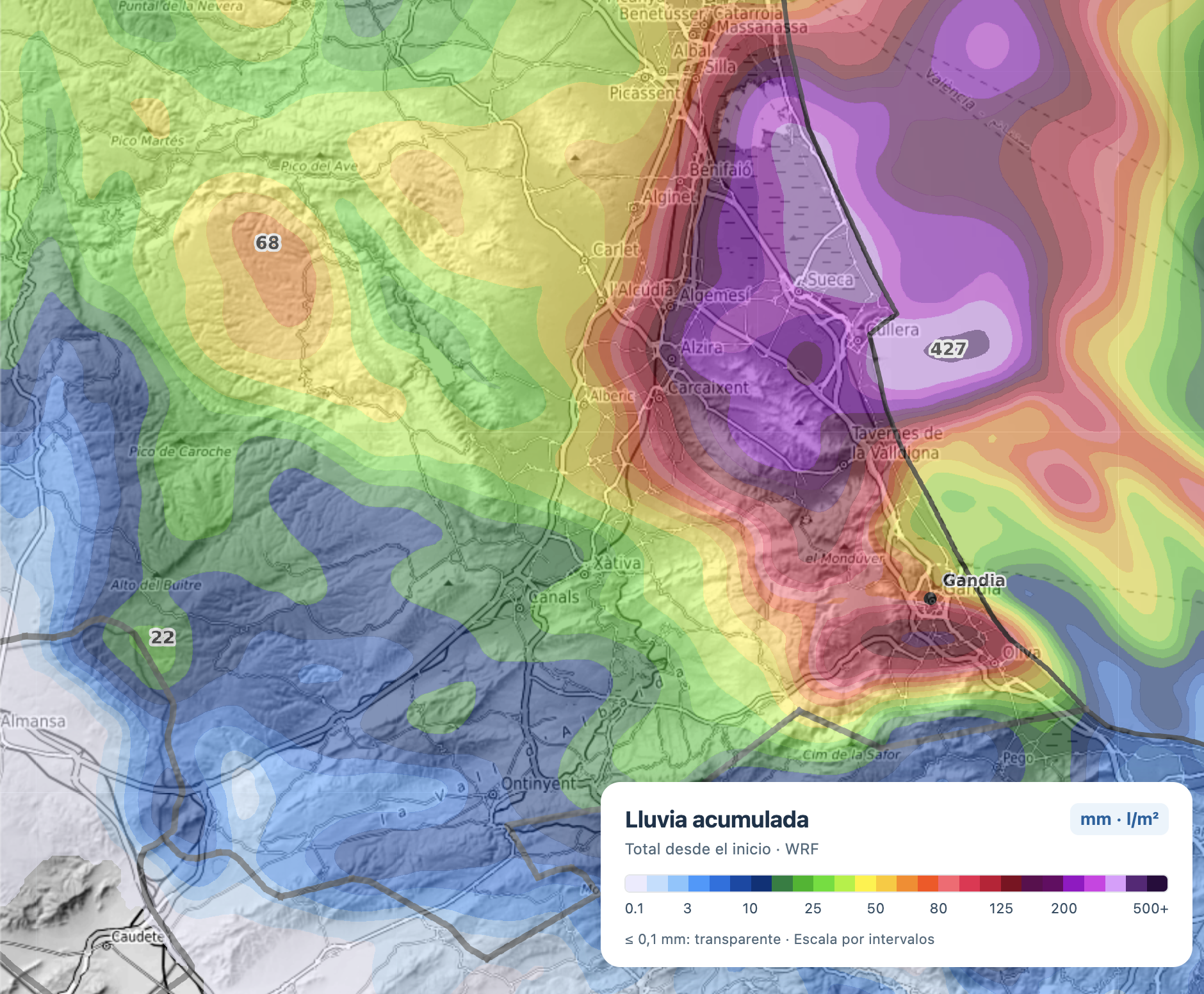 lluvias MV modelo