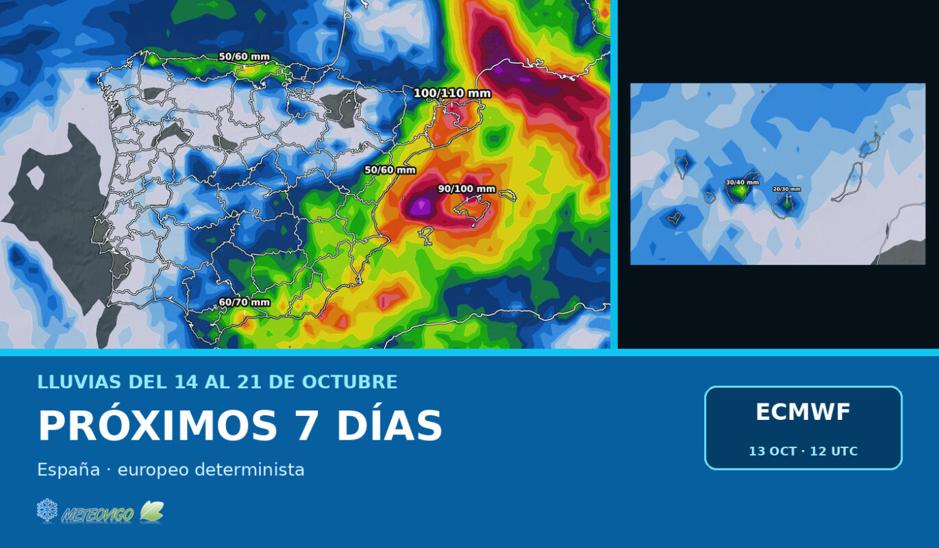 Portada del pronóstico de lluvias del modelo europeo para los próximos siete días