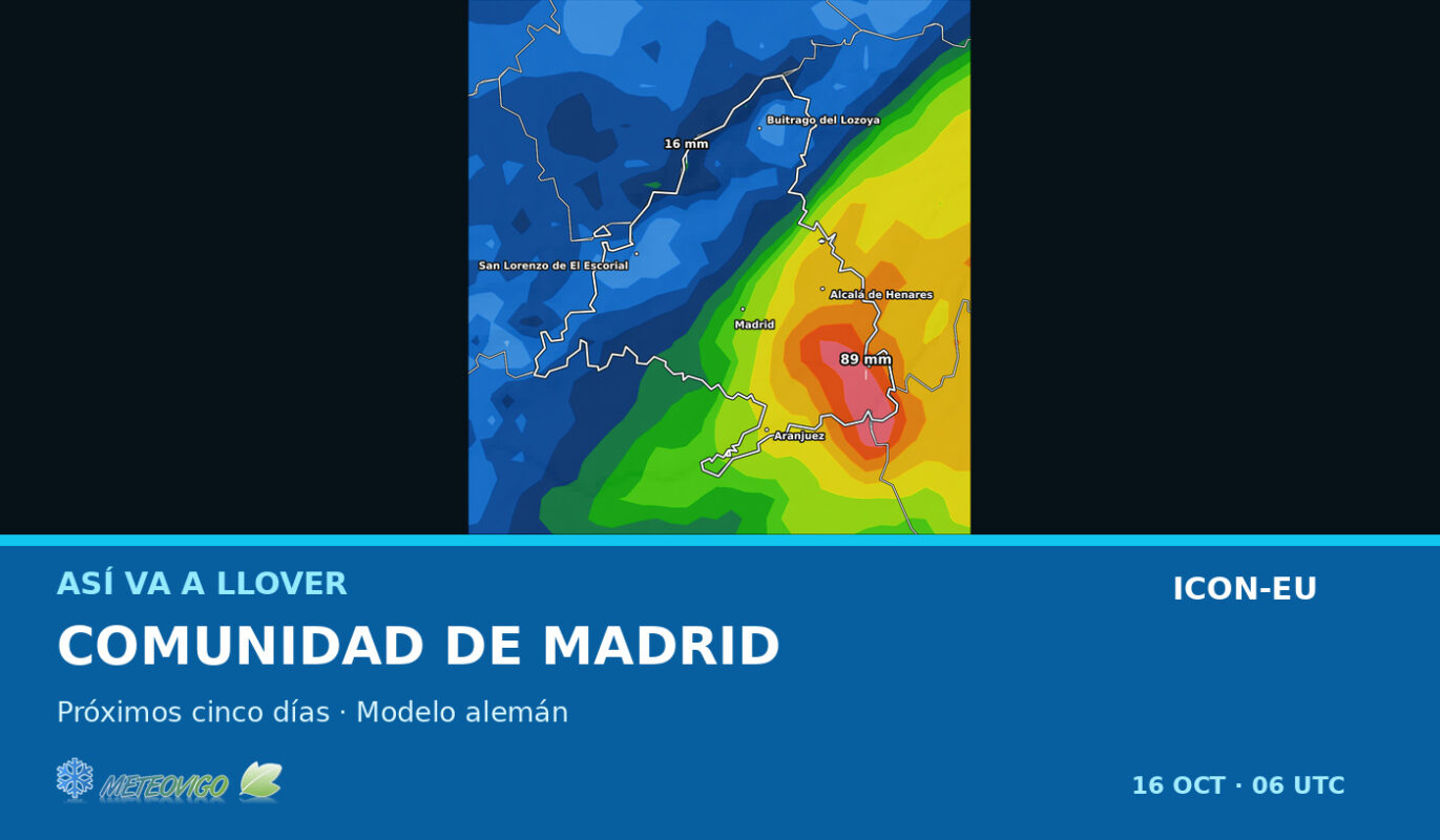 Así va a llover en la Comunidad de Madrid durante los próximos cinco días